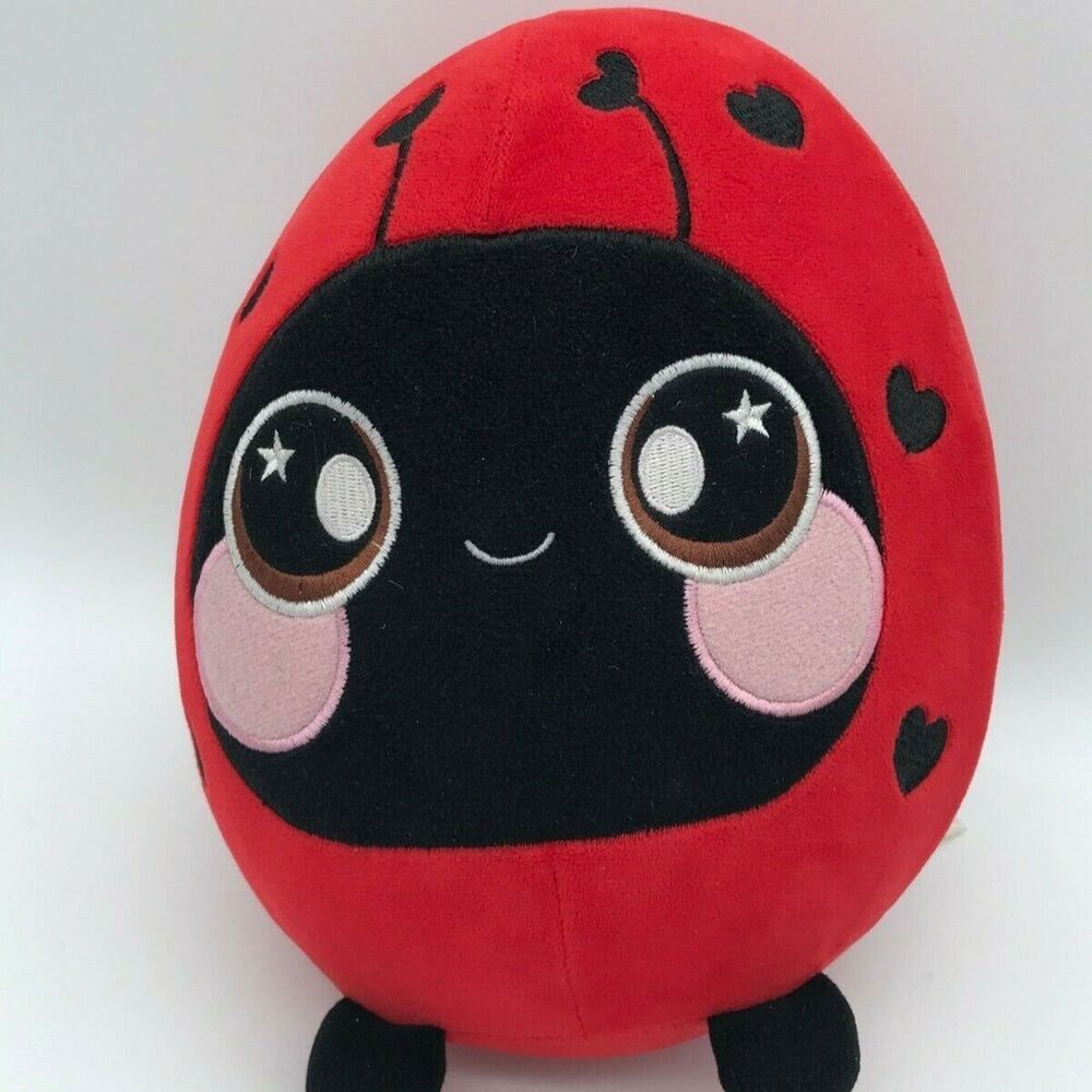 Squishamals Lainey Ladybug 8” Plush Red Stuffed Animal Toy Hearts Squishy Soft